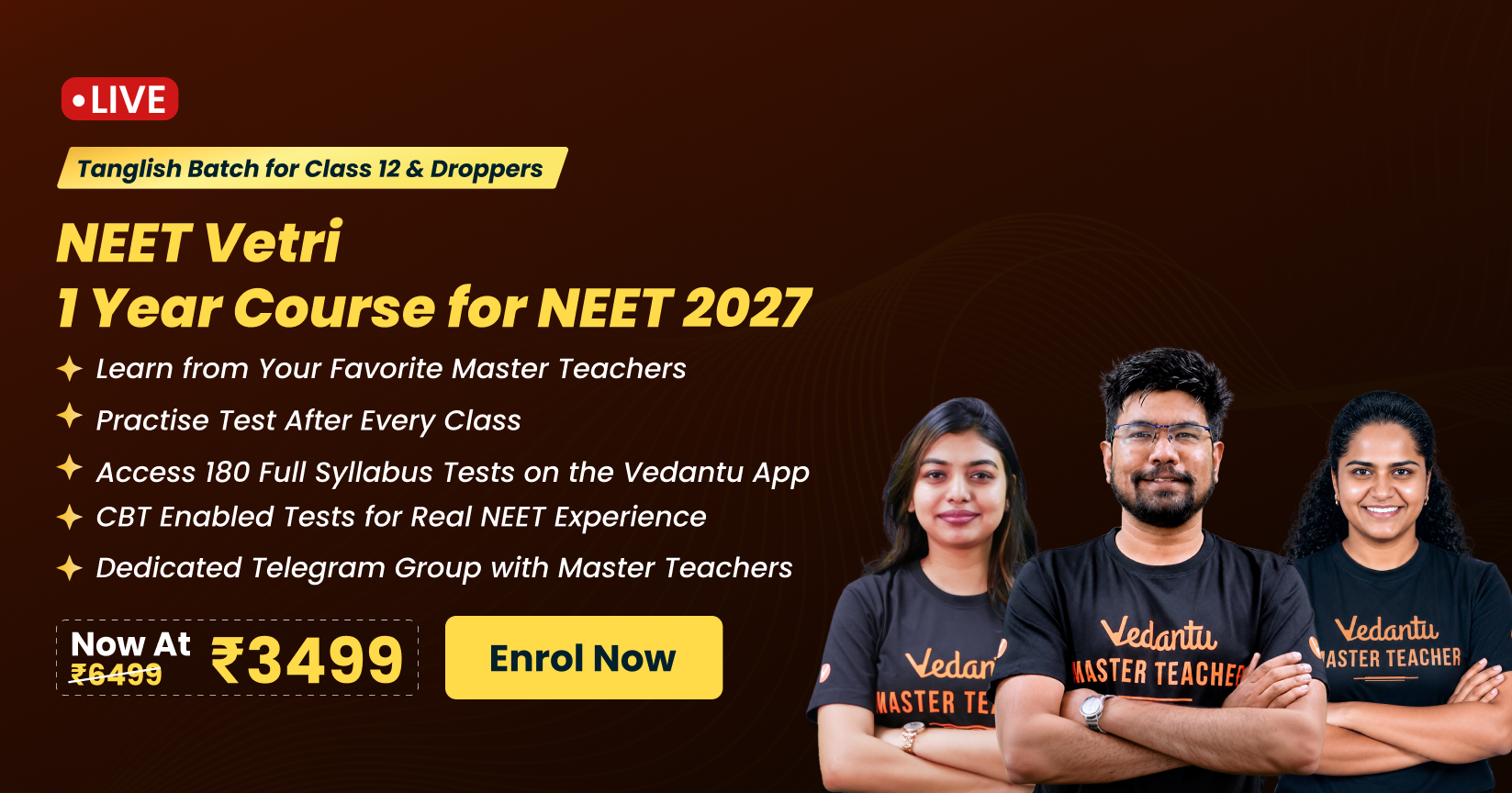 Full Syllabus Live Online Tuition for NEET VETRI 1 Year Course For NEET ...